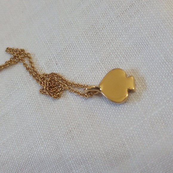 Everyday Kate Spade Pave Mini Pendant plated gold necklace 16 in +3 ext - Picture 7 of 8